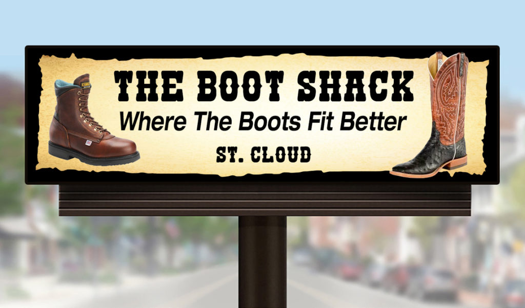 The Boot Shack Billboard