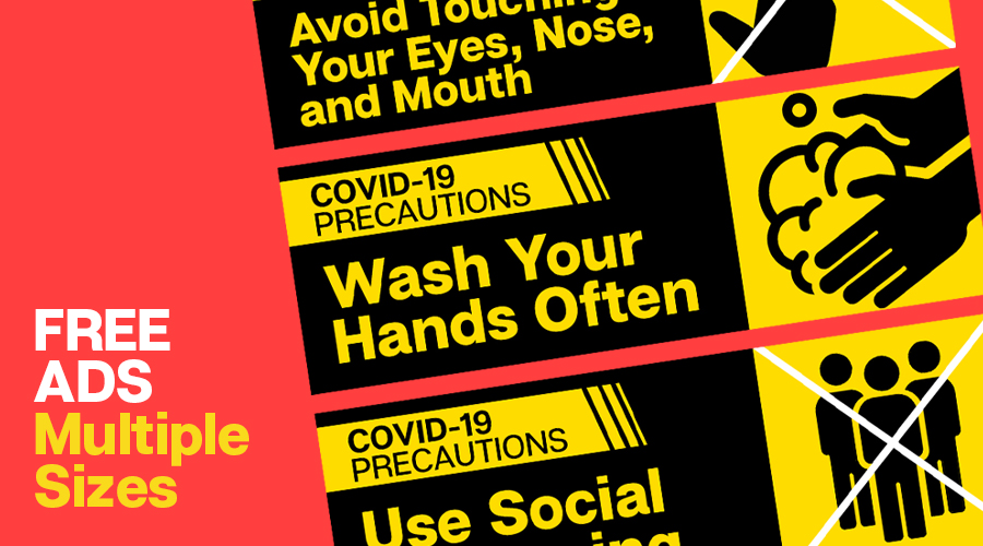 Free Covid-19 Precaution Billboard Ads