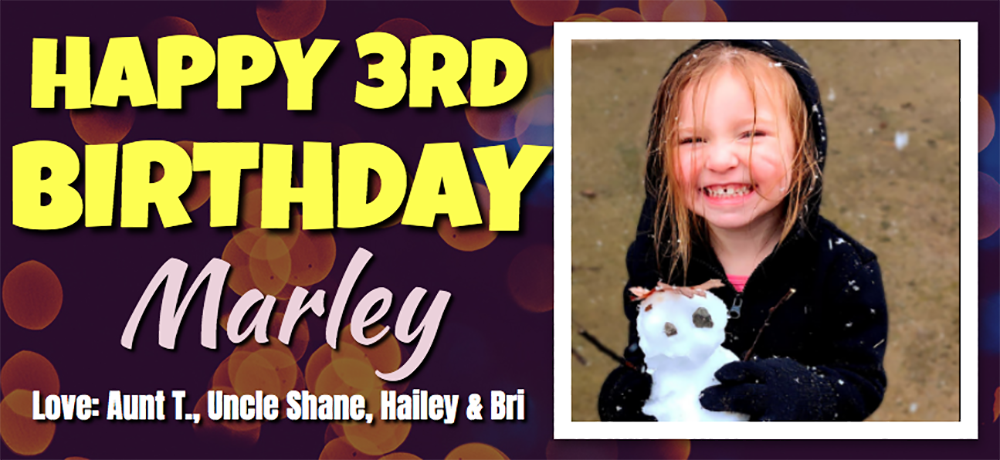 Birthday Marley PSA Public Billboard Message