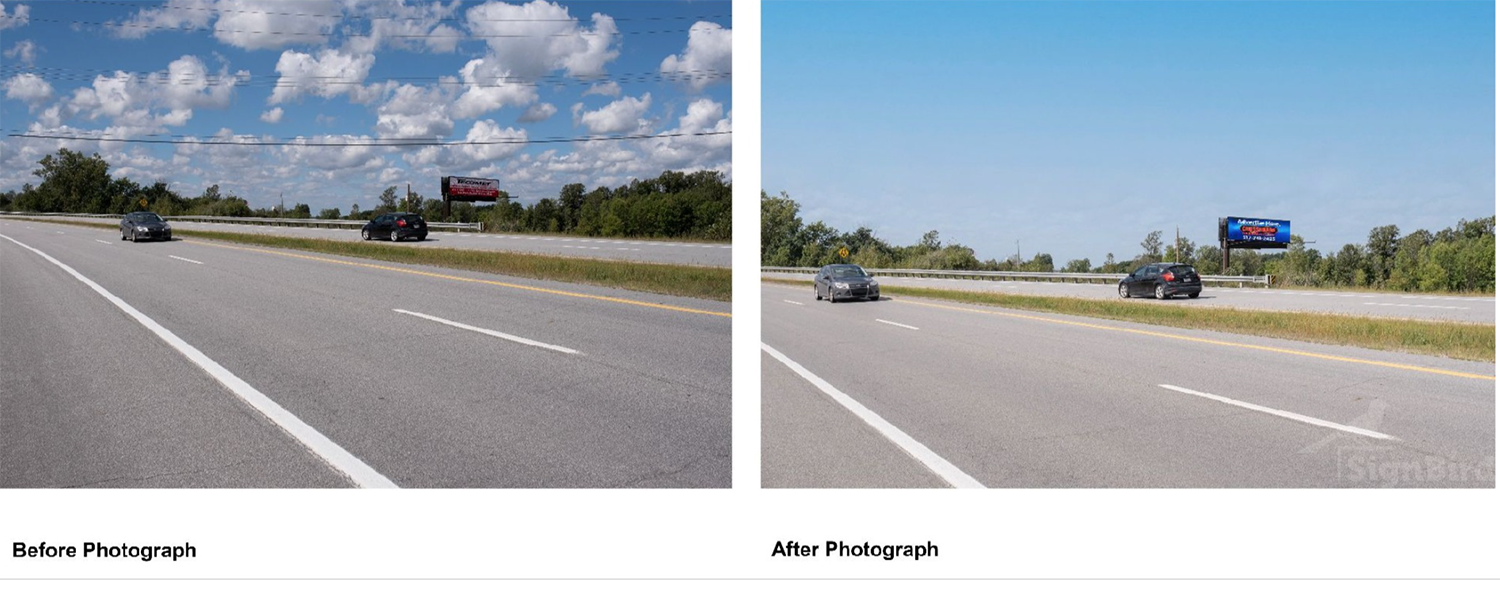 Before and After Billboard Photos