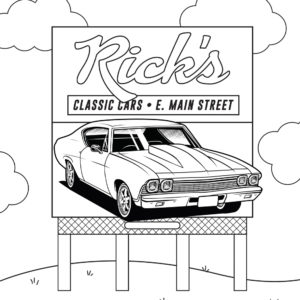 Billboard Coloring Book Page