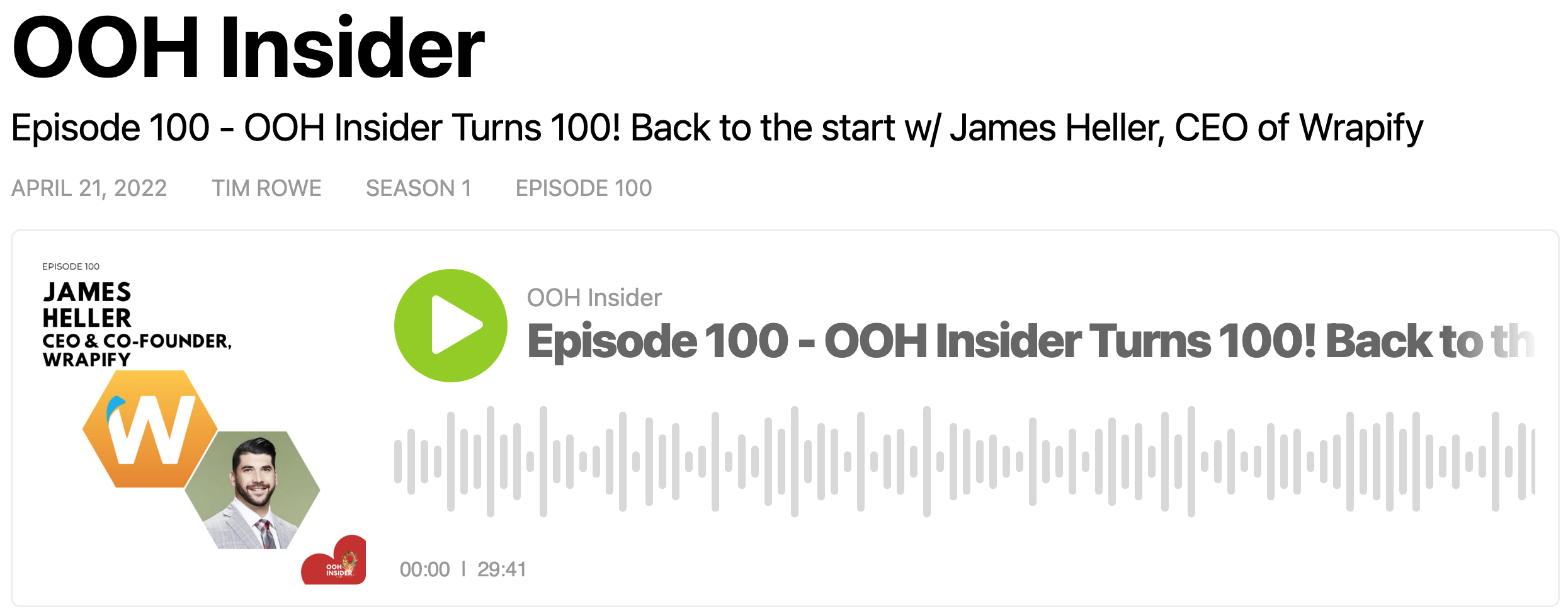 OOH Insider Podcast Episode 100