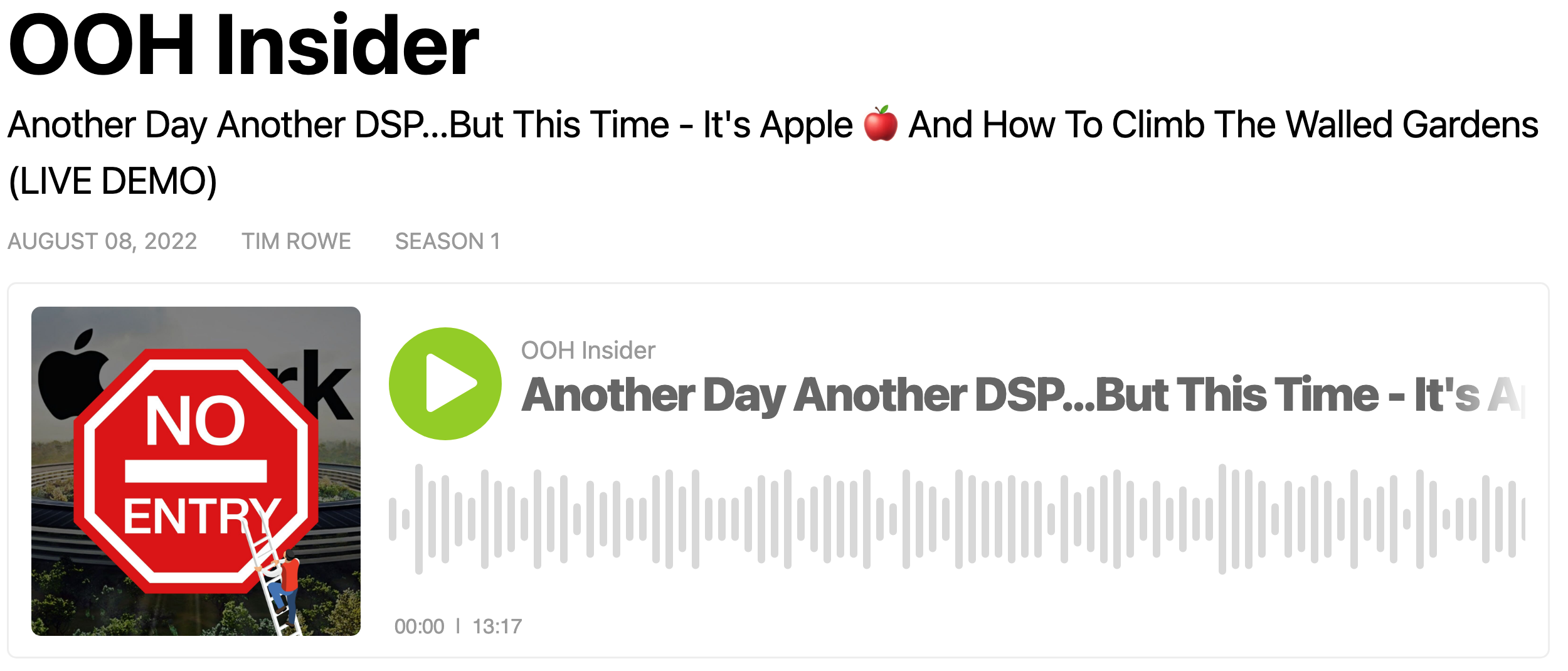 OOH Insider Podcast Episode DSP