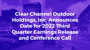 Clear Channel 3rd Quarter Release