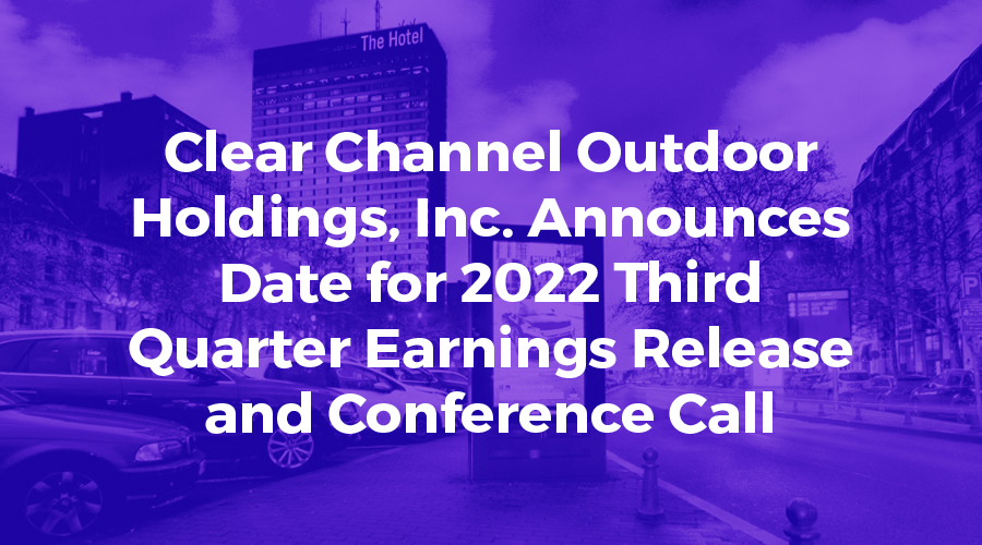 Clear Channel 3rd Quarter Release