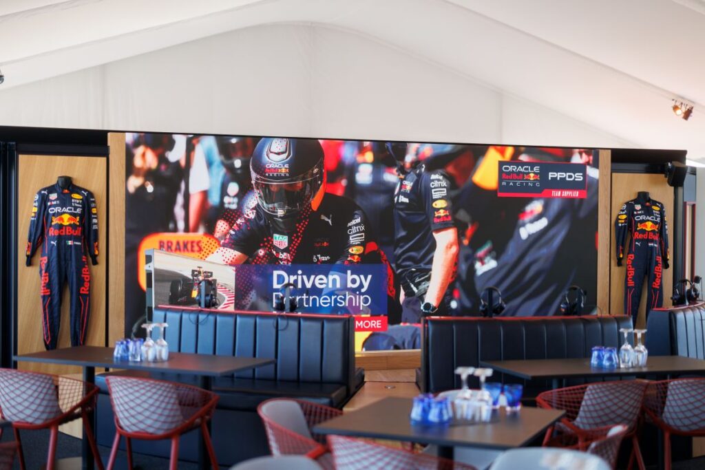 Oracle Red Bull Racing Philips LED wall