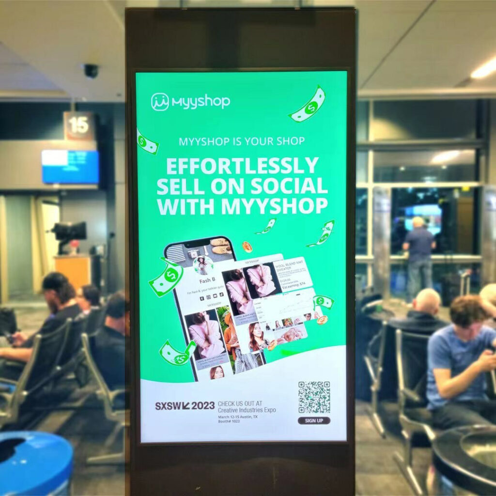 MyyShop-appears-billboards-Austin-International-Airport