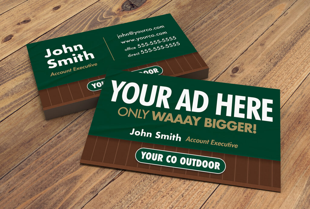 Billboard Shaped Business Card Mockup