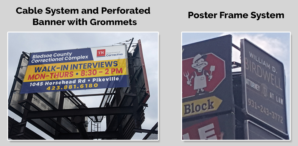 V Banner End Cap Billboard Options