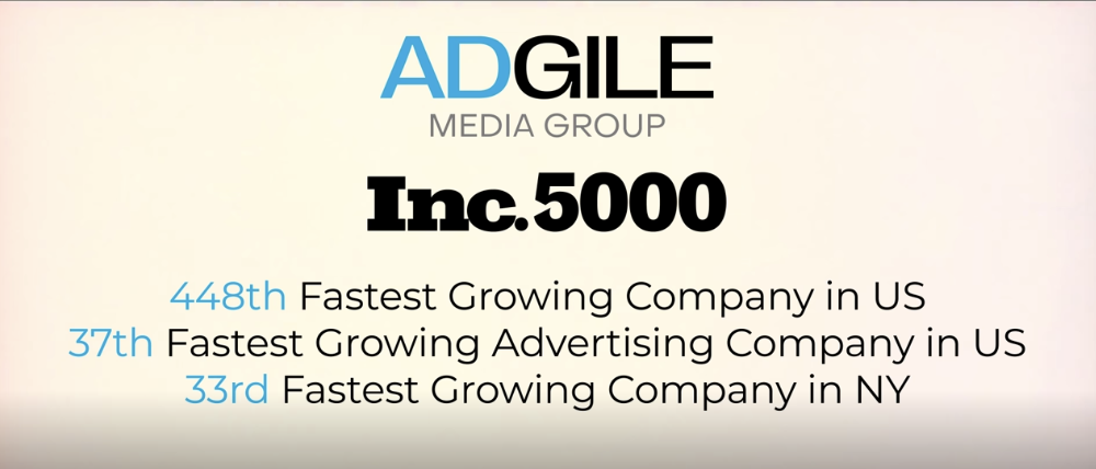 Adgile Media inc5000 ranking