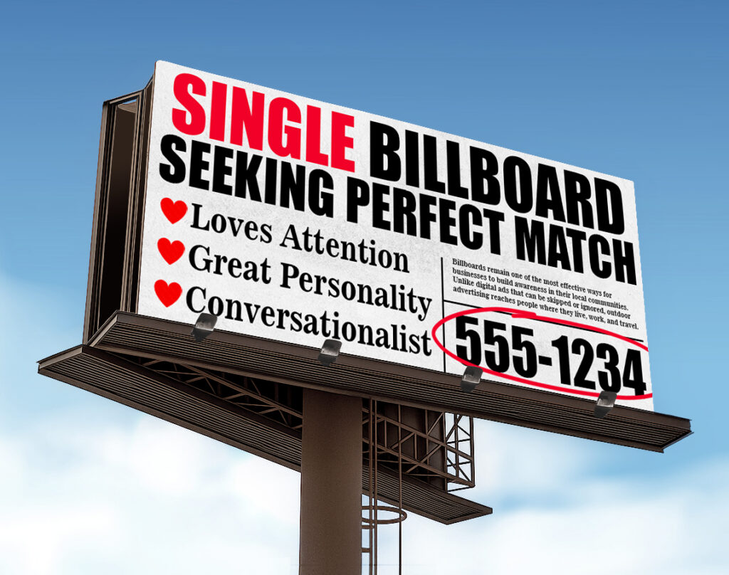 Available Billboard Ad Single Seeking