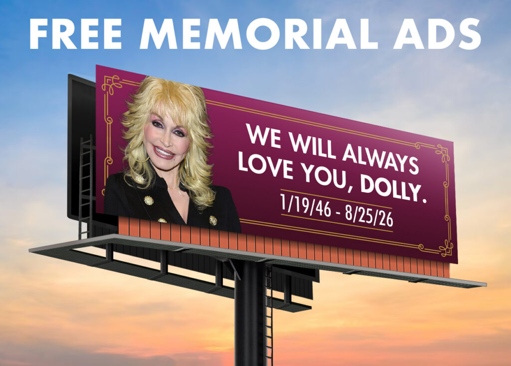Dolly Parton Memorial Billboard